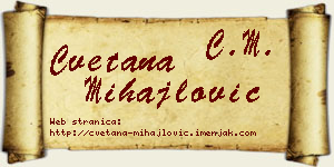 Cvetana Mihajlović vizit kartica